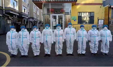 助力园新社区核酸筛查